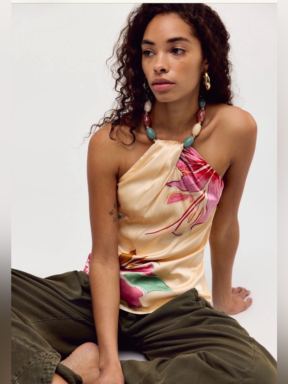 Free People Retrofete Milani Silk Top NWT 🥰